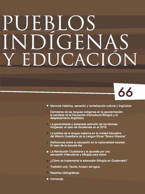 cover image of Pueblos indígenas y educación No. 66